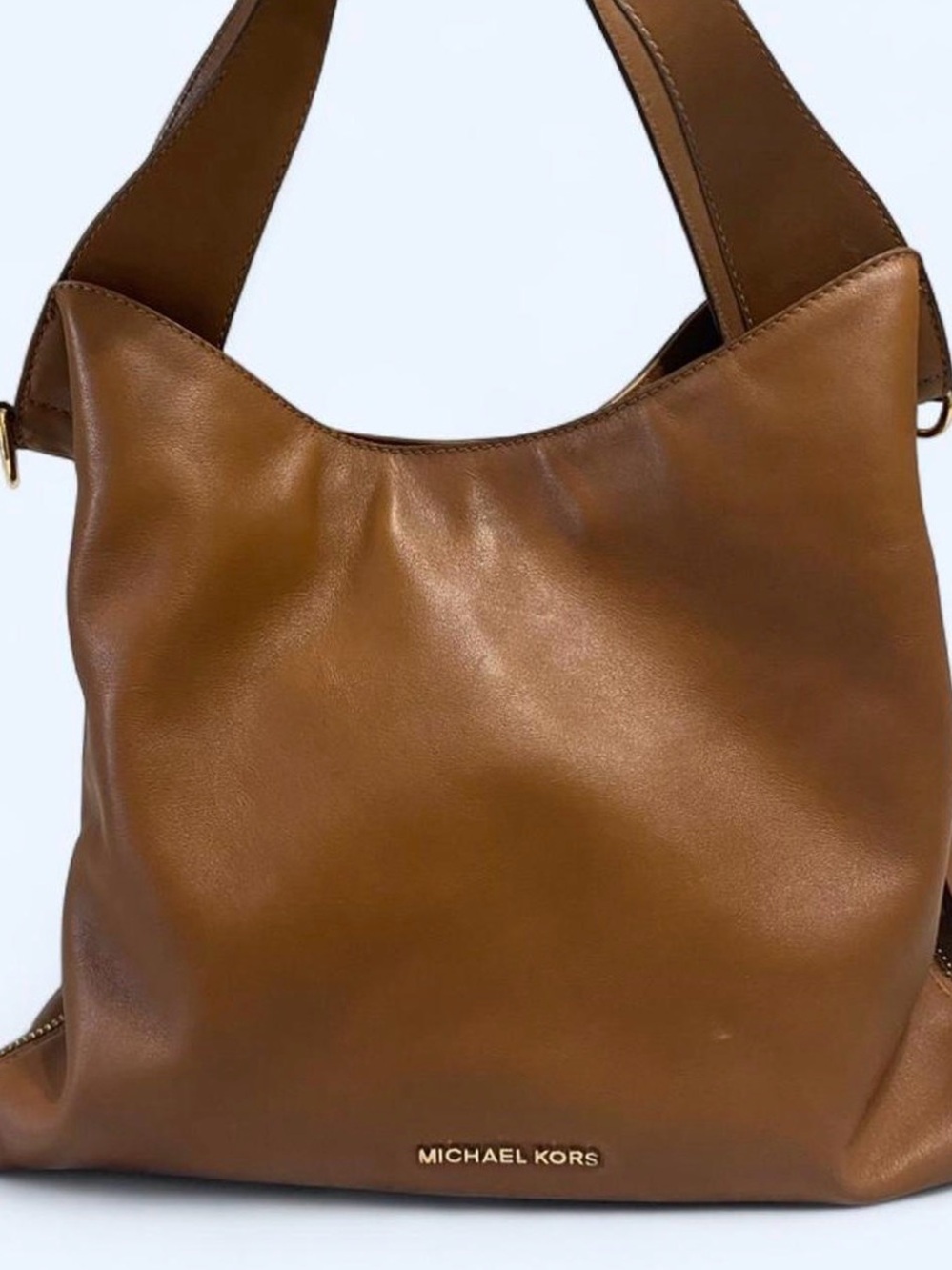 Michael Kors Cognac Leather Shoulder Hobo
